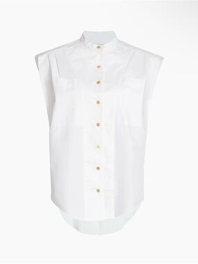 Derek Lam 10 Crosby Sleeveless Button-Up Top